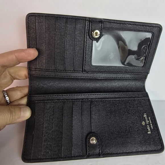 Kate Spade Leila Black Pebbled Leather Flap Shoulder Bag Extra Crossbody Strap - Picture 15 of 16